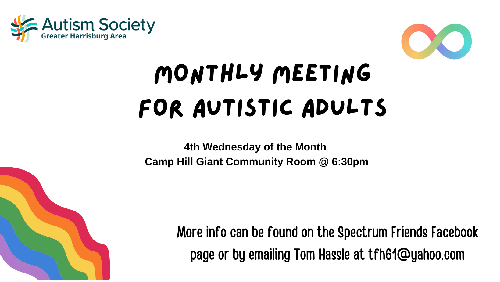 Spectrum Friends adult support group autism society harrisburg national autism society