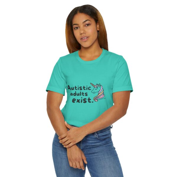 Autistic Adults Exist Unisex Jersey T-Shirt - Image 16